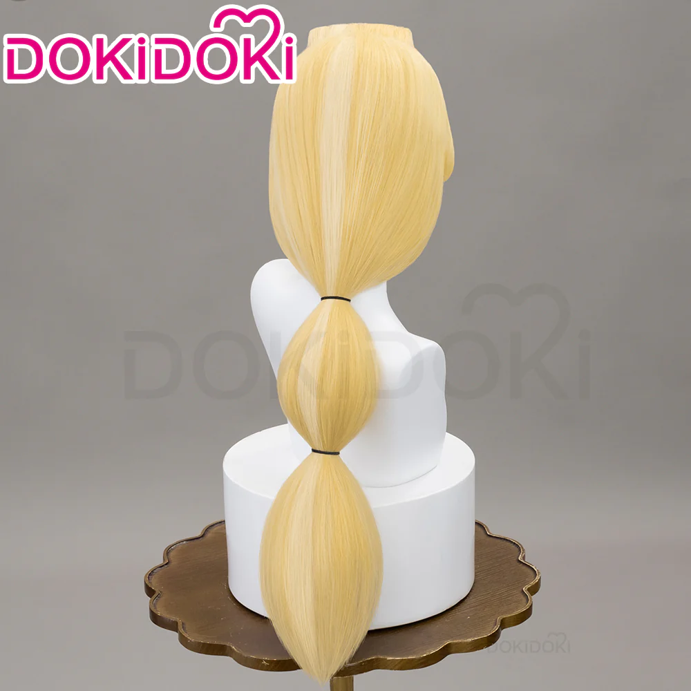 【Ready For Ship】【Pre Crimped】DokiDoki Anime Hell Hotel Cosplay Wig Long Straight Yellow Red Hair - Image 5