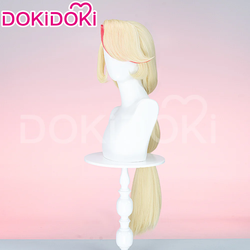 【Ready For Ship】【Pre Crimped】DokiDoki Anime Hell Hotel Cosplay Wig Long Straight Yellow Red Hair - Image 8