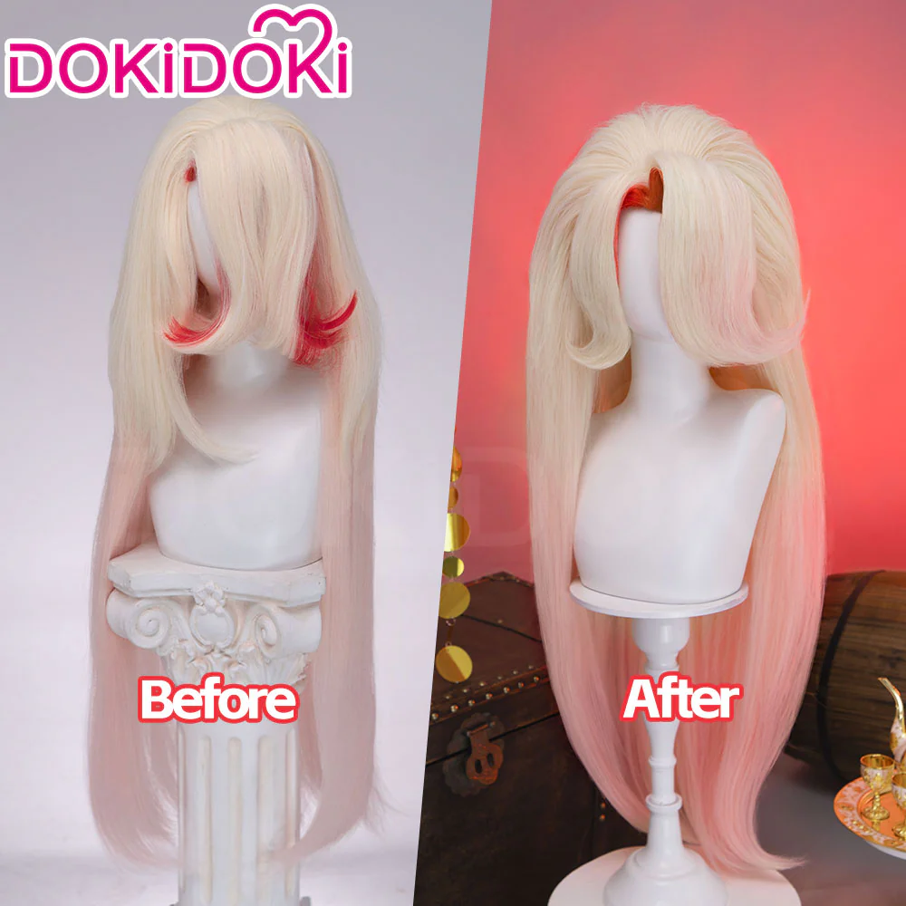 【Partially Ready For Ship】DokiDoki Anime Hell Hotel Cosplay Wig Pink Short / Long Pre Crimped - Image 10
