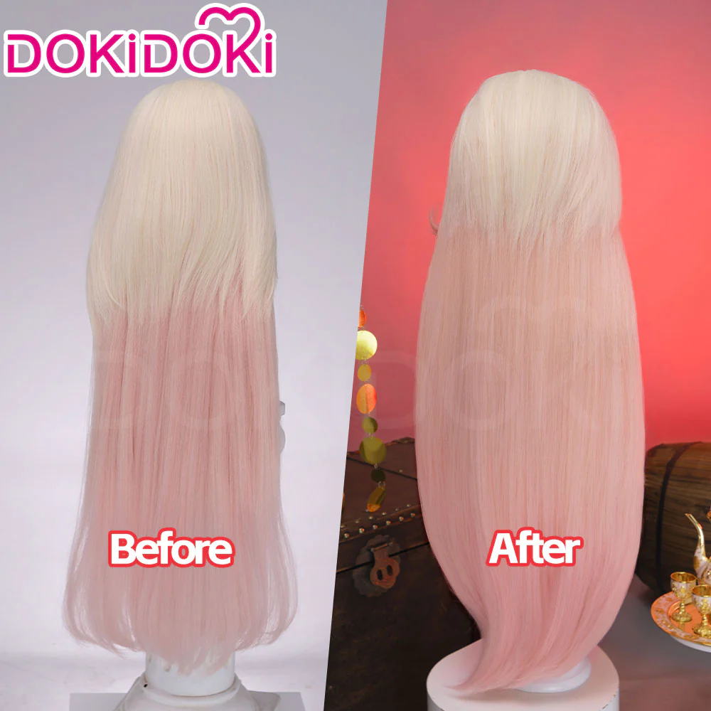 【Partially Ready For Ship】DokiDoki Anime Hell Hotel Cosplay Wig Pink Short / Long Pre Crimped - Image 11