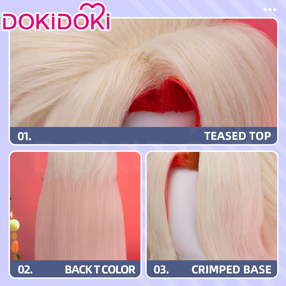 【Partially Ready For Ship】DokiDoki Anime Hell Hotel Cosplay Wig Pink Short / Long Pre Crimped - Image 12