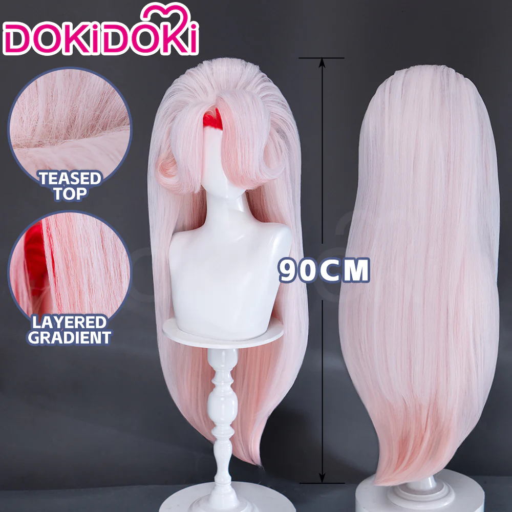 【Partially Ready For Ship】DokiDoki Anime Hell Hotel Cosplay Wig Pink Short / Long Pre Crimped - Image 14