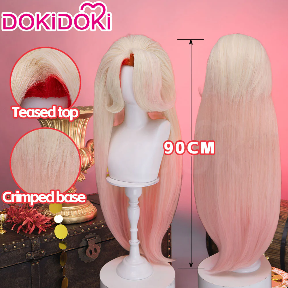 【Partially Ready For Ship】DokiDoki Anime Hell Hotel Cosplay Wig Pink Short / Long Pre Crimped - Image 7