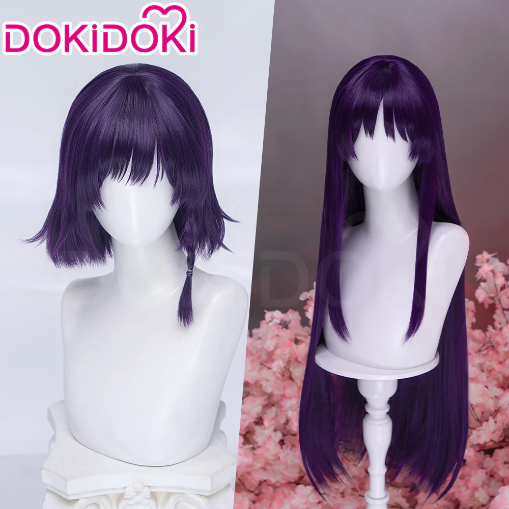 DokiDoki Anime Hell's Paradise: Jigokuraku Cosplay Aza Toma Wig Long Straight Purple Hair