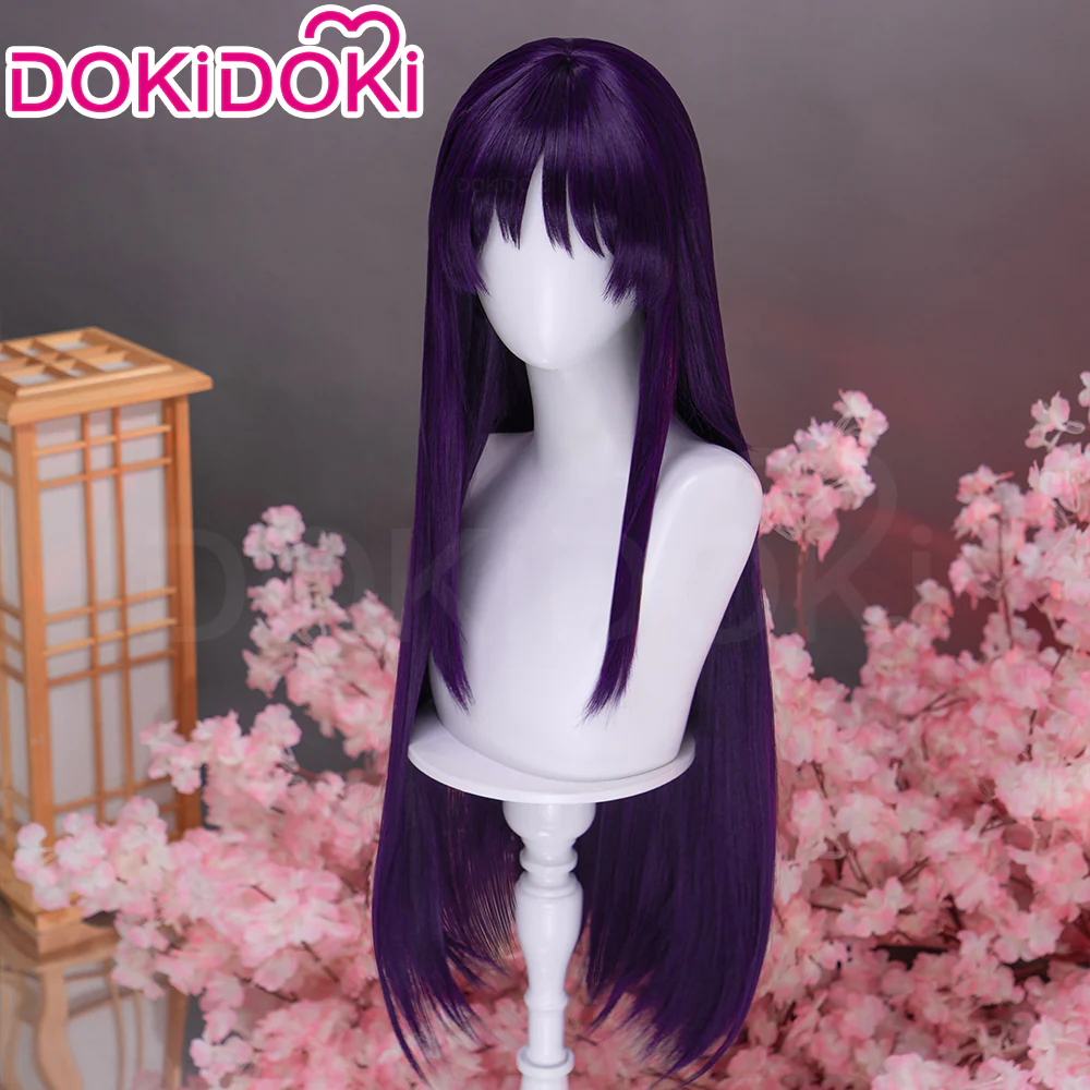 DokiDoki Anime Hell's Paradise: Jigokuraku Cosplay Aza Toma Wig Long Straight Purple Hair - Image 3