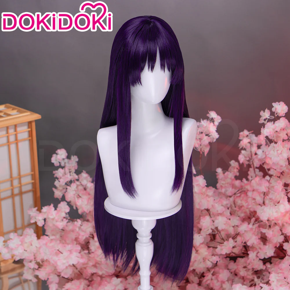 DokiDoki Anime Hell's Paradise: Jigokuraku Cosplay Aza Toma Wig Long Straight Purple Hair - Image 4