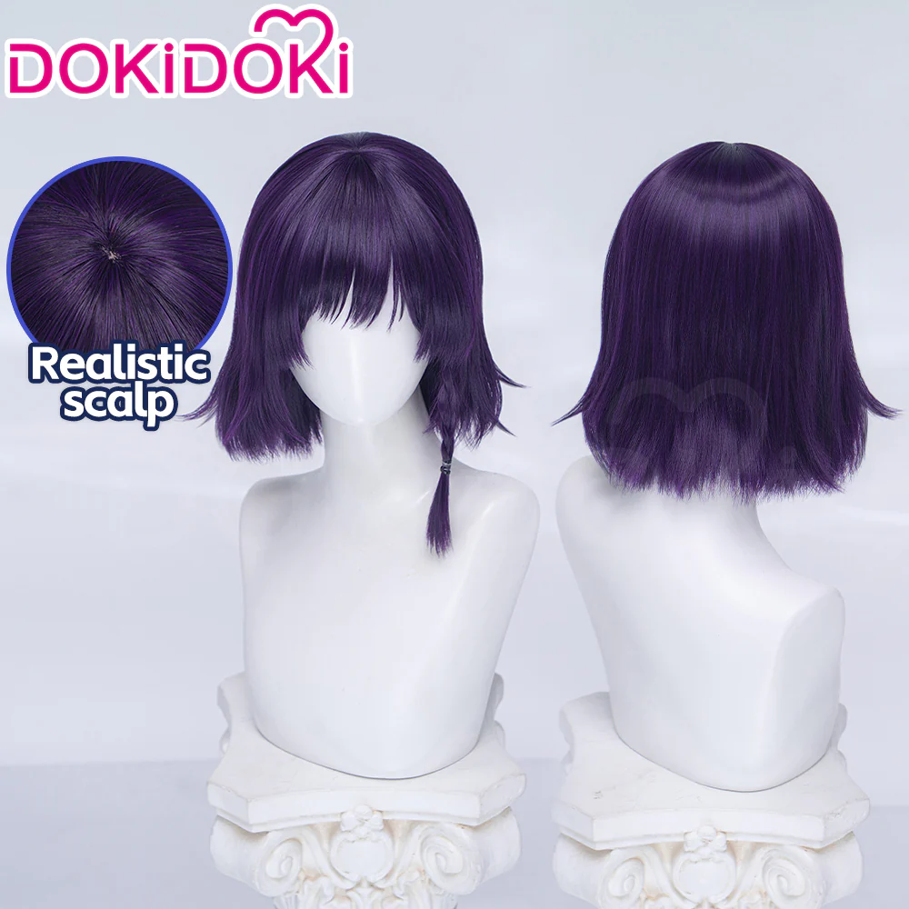 DokiDoki Anime Hell's Paradise: Jigokuraku Cosplay Aza Toma Wig Long Straight Purple Hair - Image 6