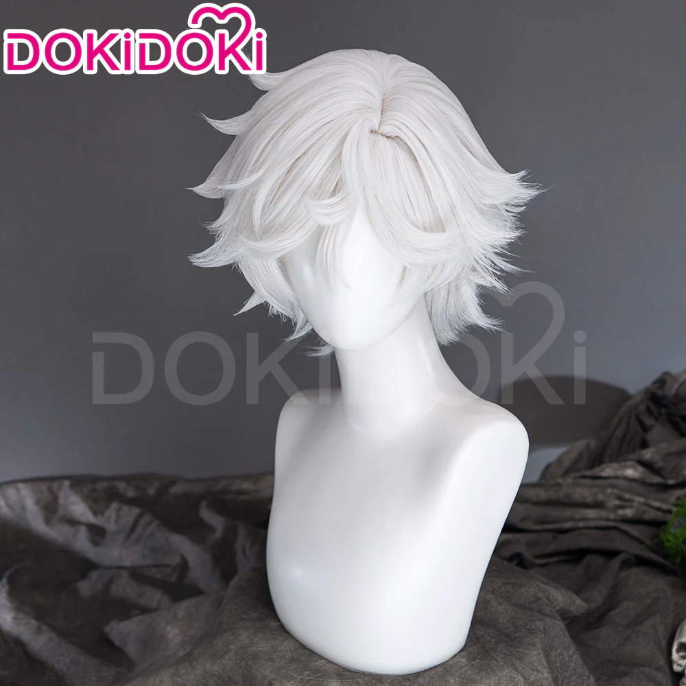 DokiDoki Anime Hell's Paradise: Jigokuraku Cosplay Gabimaru Wig Short White Hair - Image 2