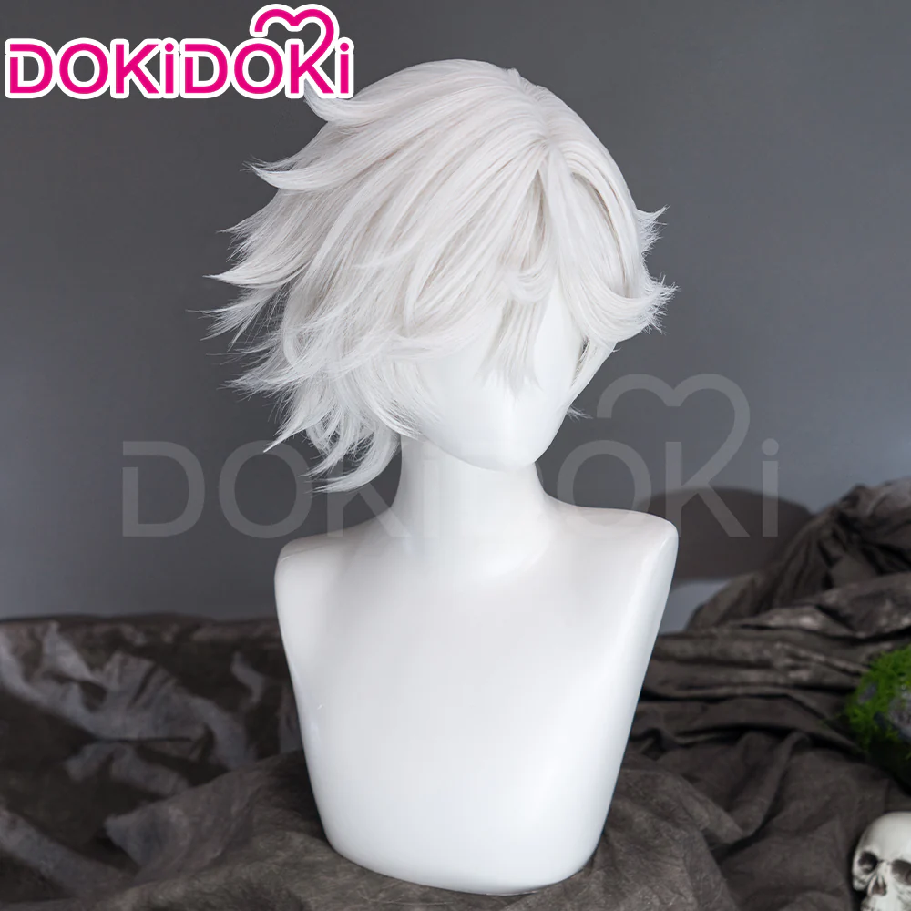 DokiDoki Anime Hell's Paradise: Jigokuraku Cosplay Gabimaru Wig Short White Hair - Image 3