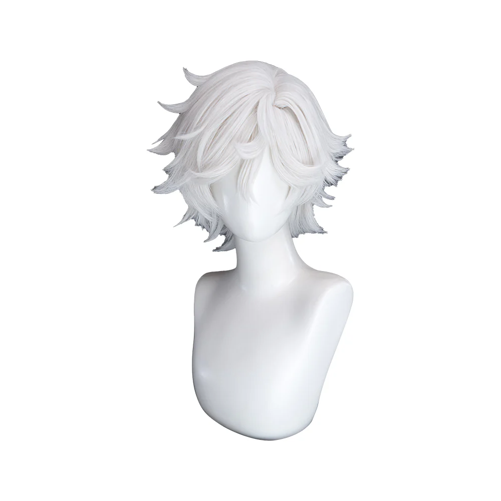 DokiDoki Anime Hell's Paradise: Jigokuraku Cosplay Gabimaru Wig Short White Hair - Image 5