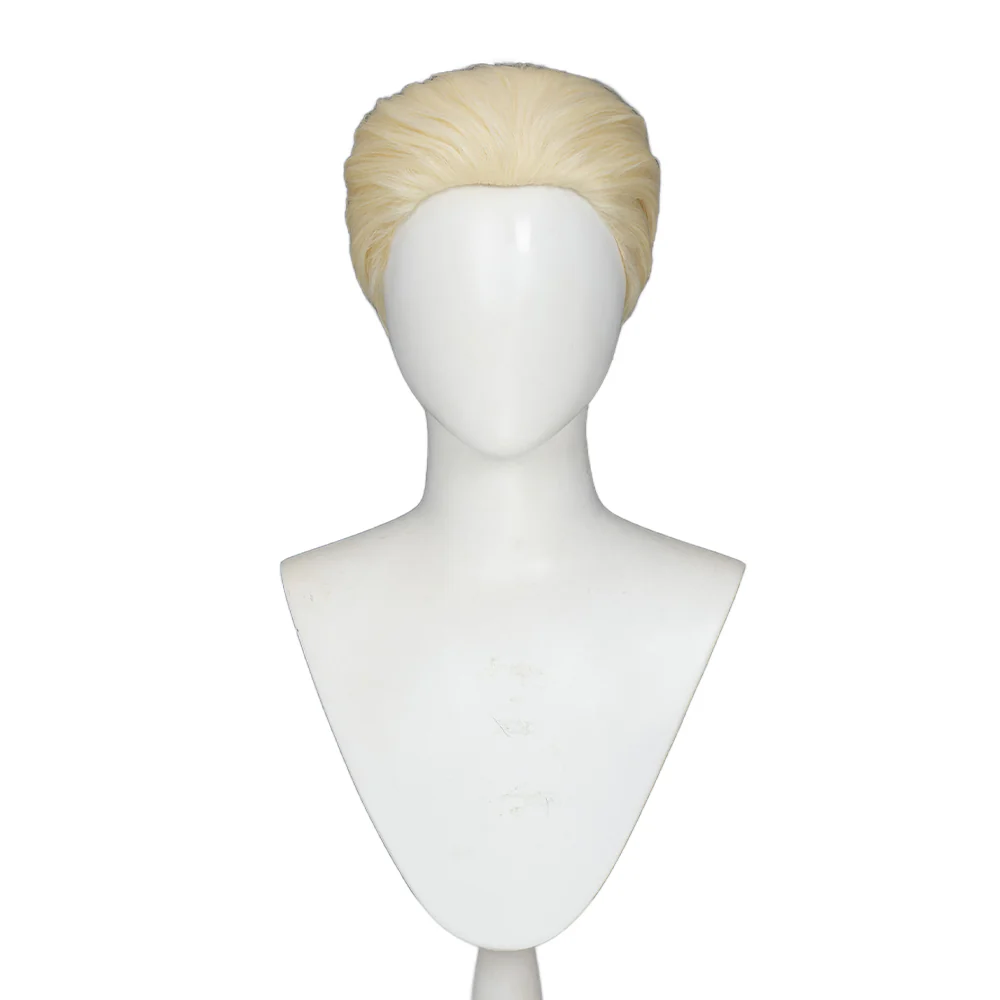 【Ready For Ship】DokiDoki Anime Hetalia: Axis Powers Cosplay Ludwig Wig Short Blonde Hair Slick Back APH - Image 2