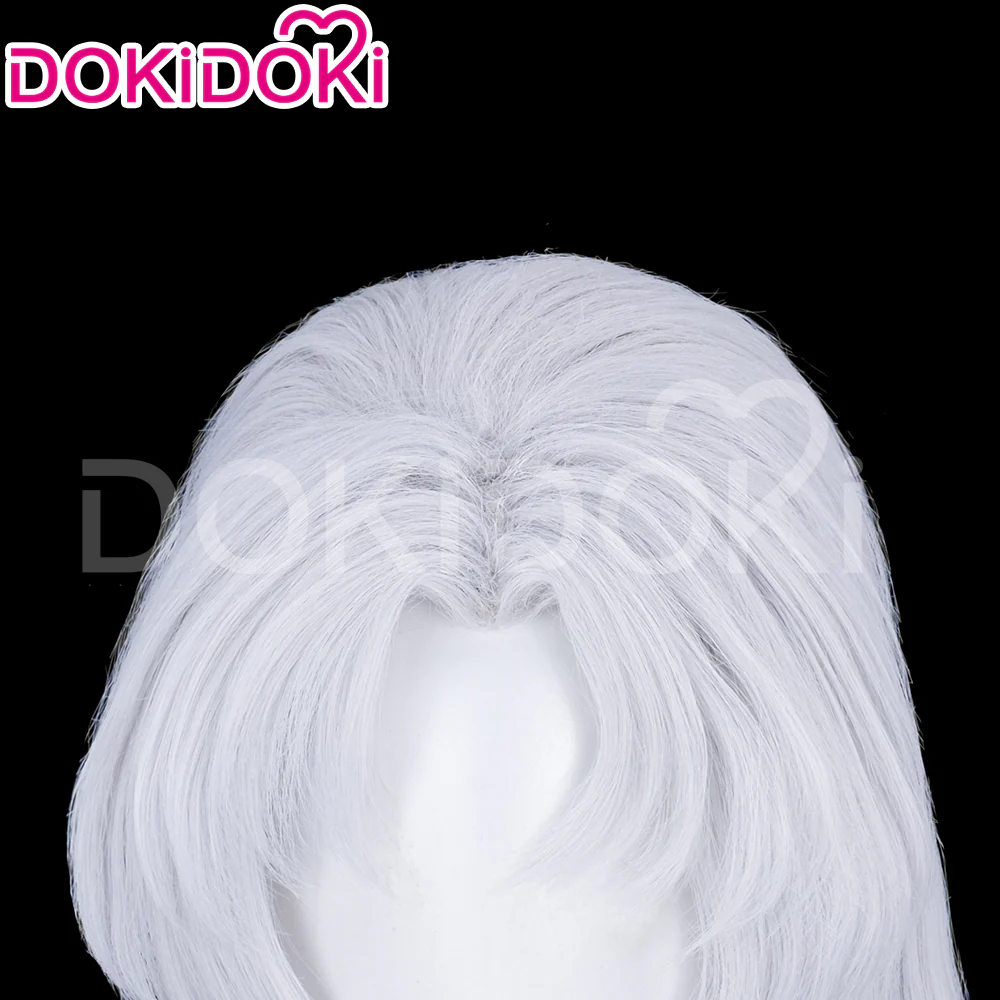 【Ready For Ship】DokiDoki Anime Cosplay Wig Long Straight Silver Men Hair - Image 4