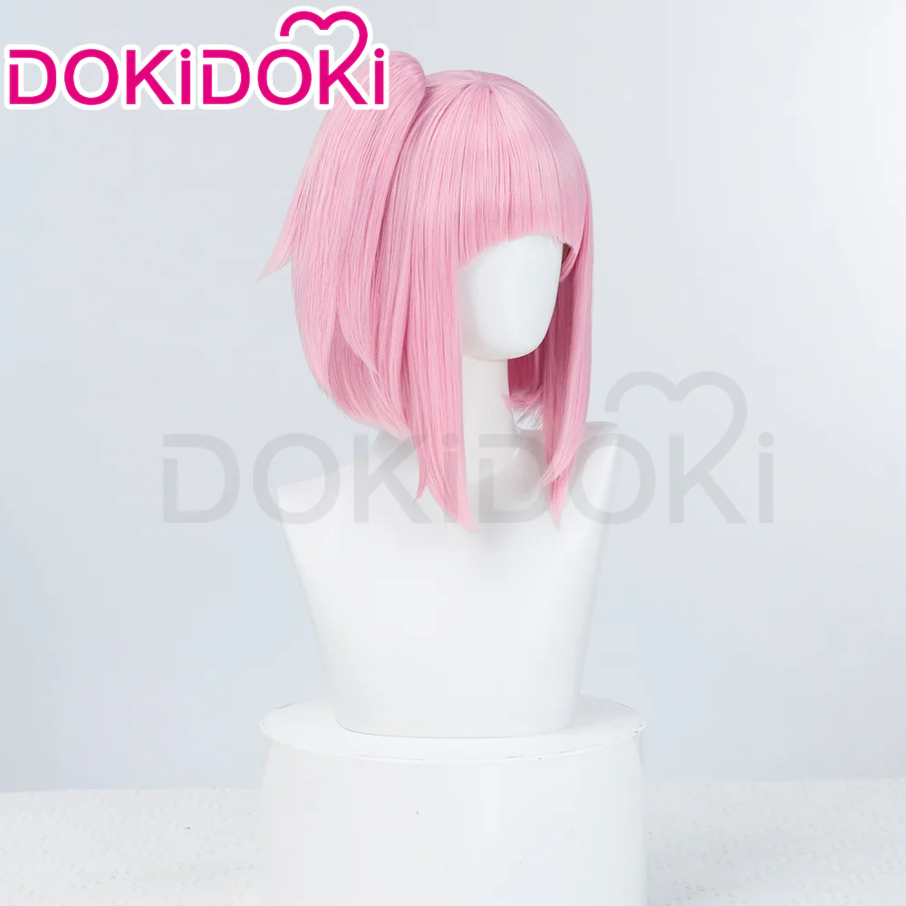 【Ready For Ship】DokiDoki Anime Jellyfish Can't Swim in the Night Cosplay Kiwi Watase Wig Short Straight Pink Hair - Image 3
