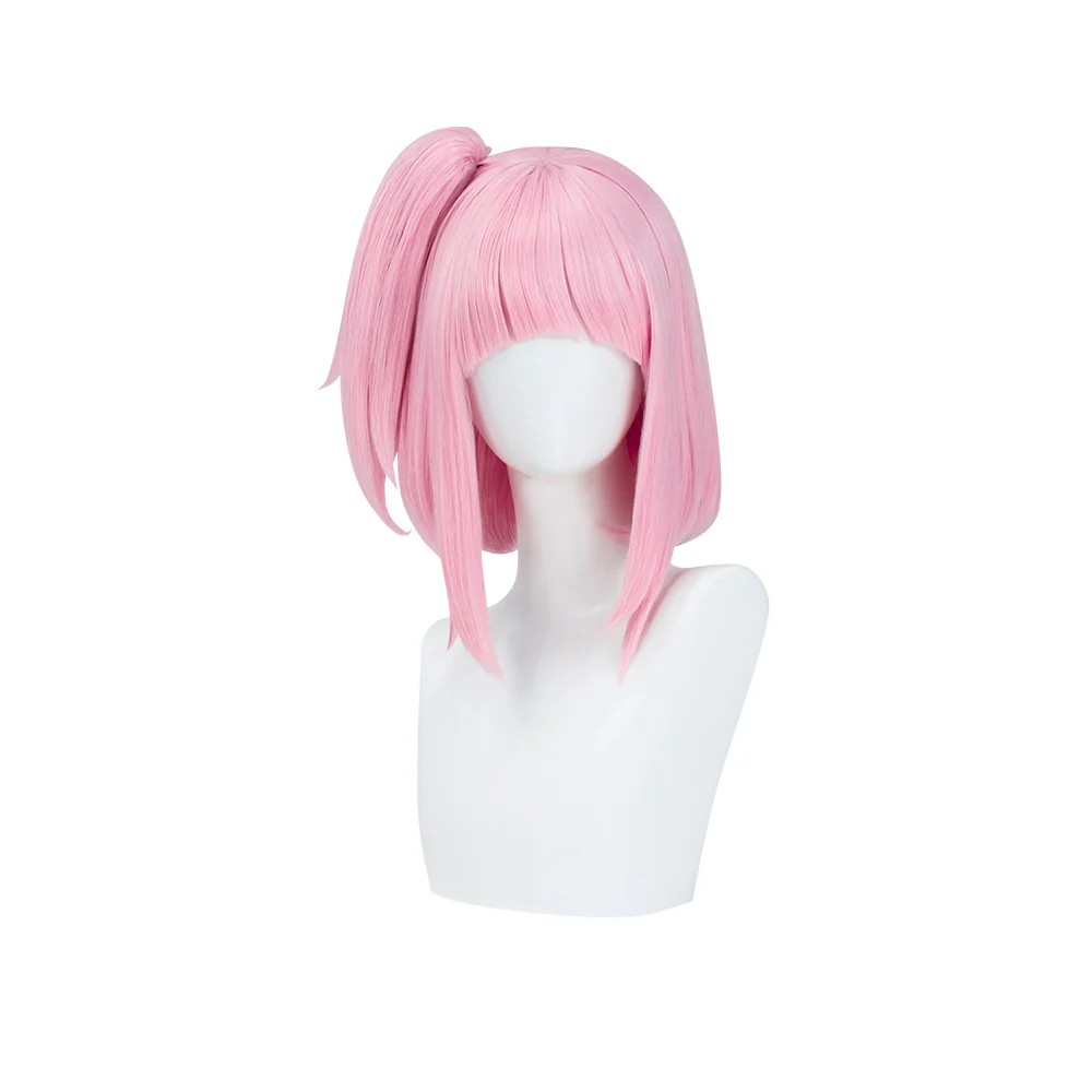 【Ready For Ship】DokiDoki Anime Jellyfish Can't Swim in the Night Cosplay Kiwi Watase Wig Short Straight Pink Hair - Image 5