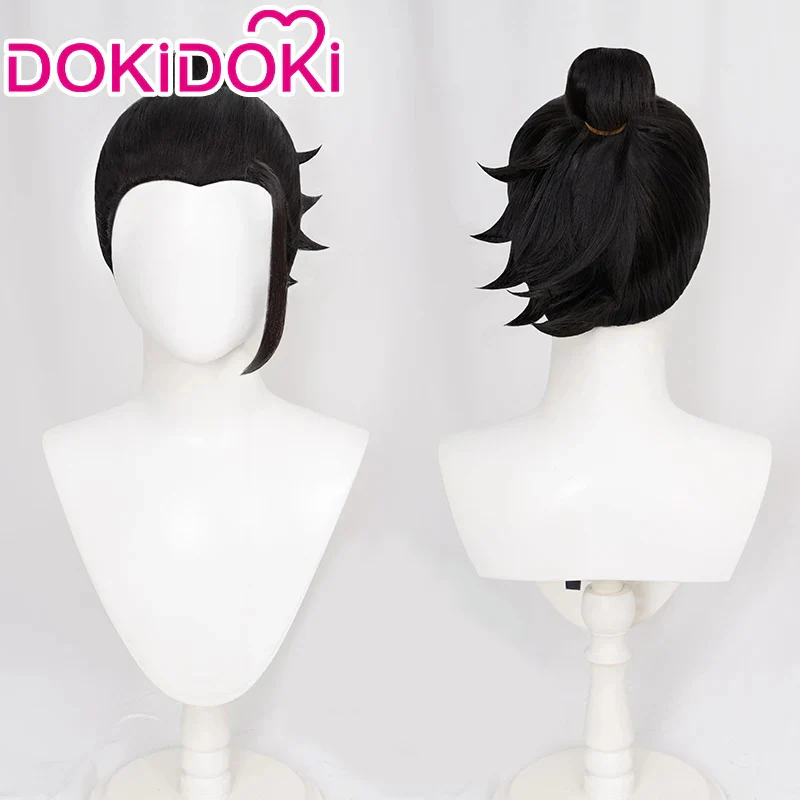 【Ready For Ship】DokiDoki Anime Cosplay Wig Black Bun Hair Men / Earrings - Image 6
