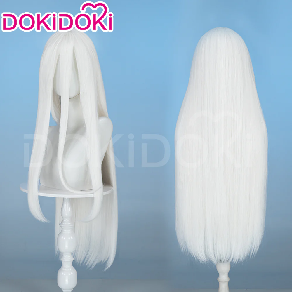 【Ready For Ship】DokiDoki Anime Katekyō Hitman Reborn! Cosplay Wig Superbia Squalo Long Straight Silvery Hair