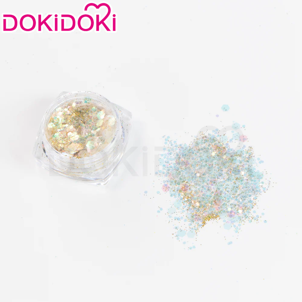 【Ready For Ship】DokiDoki Anime Land of the Lustrous Cosplay Diamond Wig Short Curly Hair/Shinny Laser Paper / Glitter/ Aurora Laser Sequins - Image 14