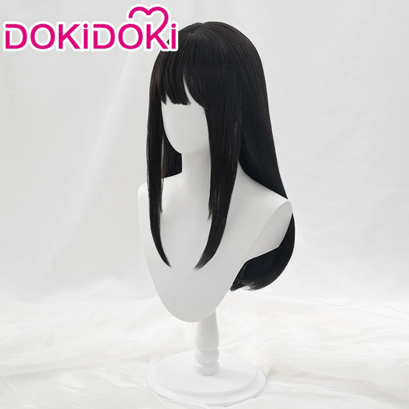 【Ready For Ship】DokiDoki Anime Lycoris Recoil Cosplay Inoue Takina Cosplay Wig Black Long Hair - Image 2