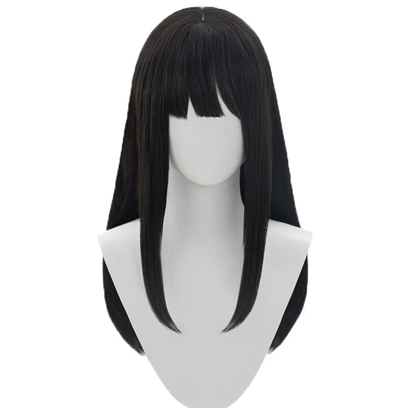 【Ready For Ship】DokiDoki Anime Lycoris Recoil Cosplay Inoue Takina Cosplay Wig Black Long Hair - Image 6