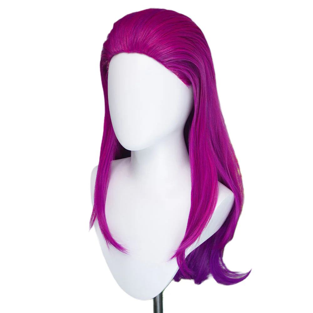 DokiDoki Anime Manga Cosplay Wig Long Curly Magenta Purple Gradient Hair - Image 5