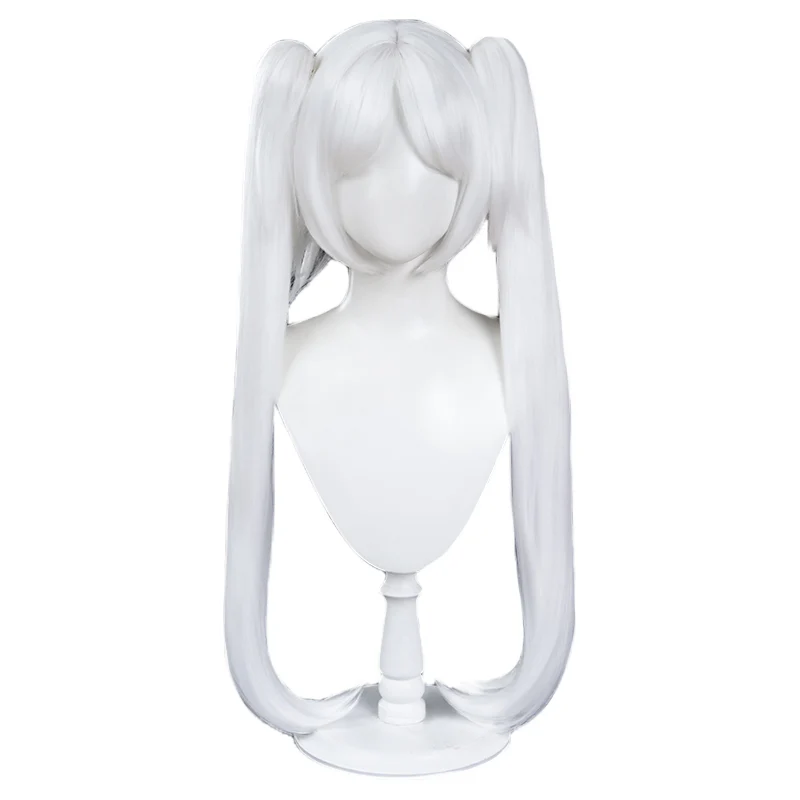 【Ready For Ship】DokiDoki Anime Manga Cosplay Wig / Earrings/ Ring / Eyelashes Long Straight White Grey Hair - Image 10
