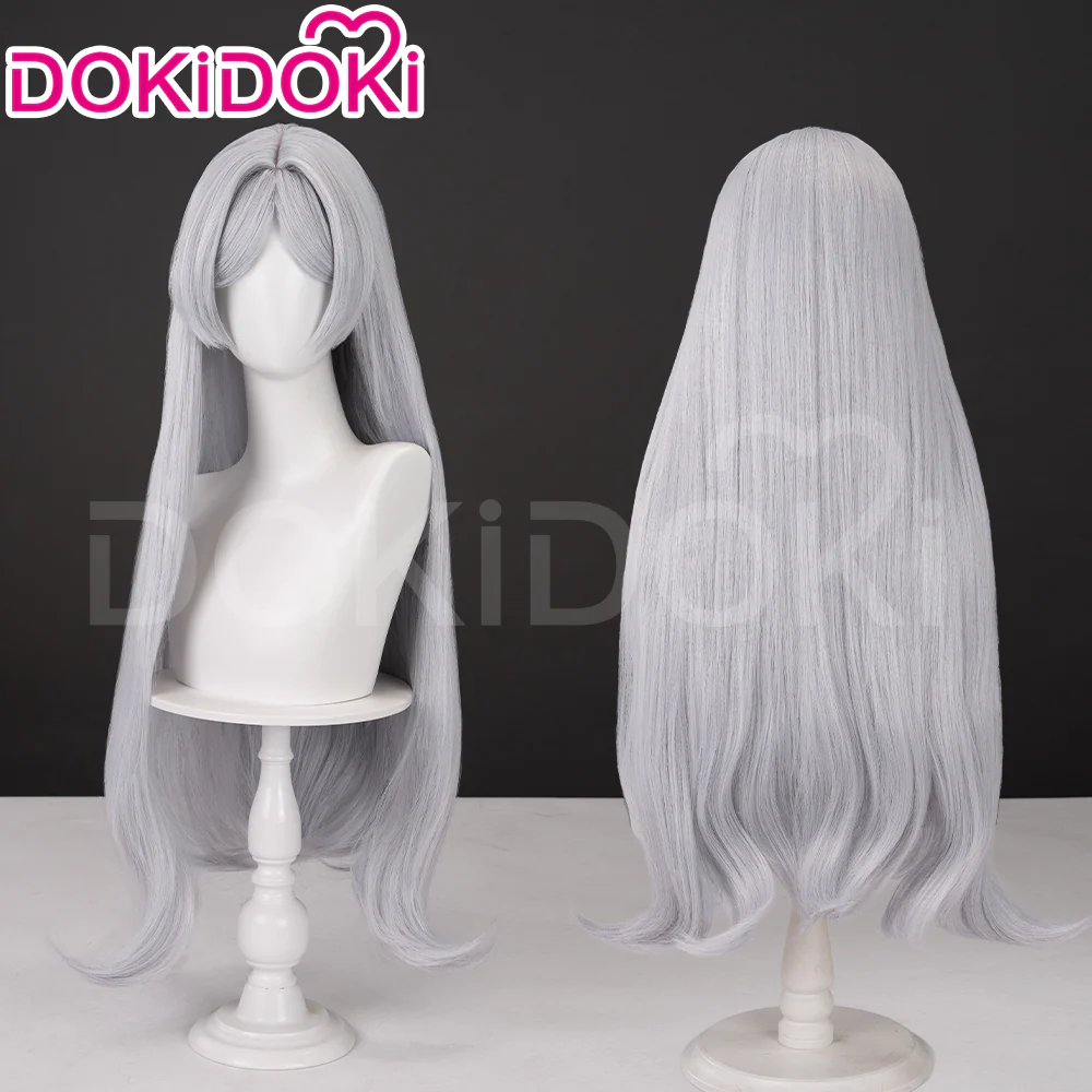 【Ready For Ship】DokiDoki Anime Manga Cosplay Wig / Earrings/ Ring / Eyelashes Long Straight White Grey Hair - Image 11