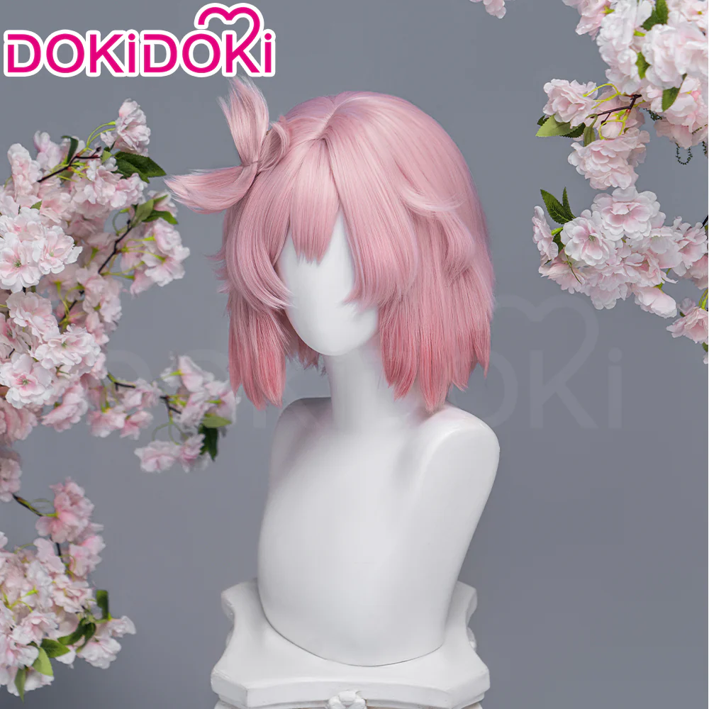 DokiDoki Anime Manga Hell's Paradise: Jigokuraku Cosplay Tao Fa Wig Short Straight Pink Hair Tao Hua - Image 2