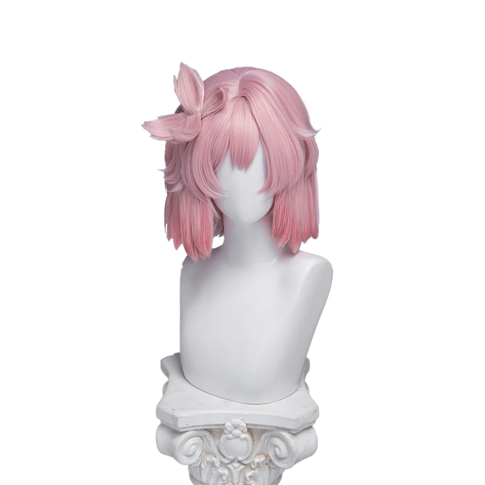 DokiDoki Anime Manga Hell's Paradise: Jigokuraku Cosplay Tao Fa Wig Short Straight Pink Hair Tao Hua - Image 5