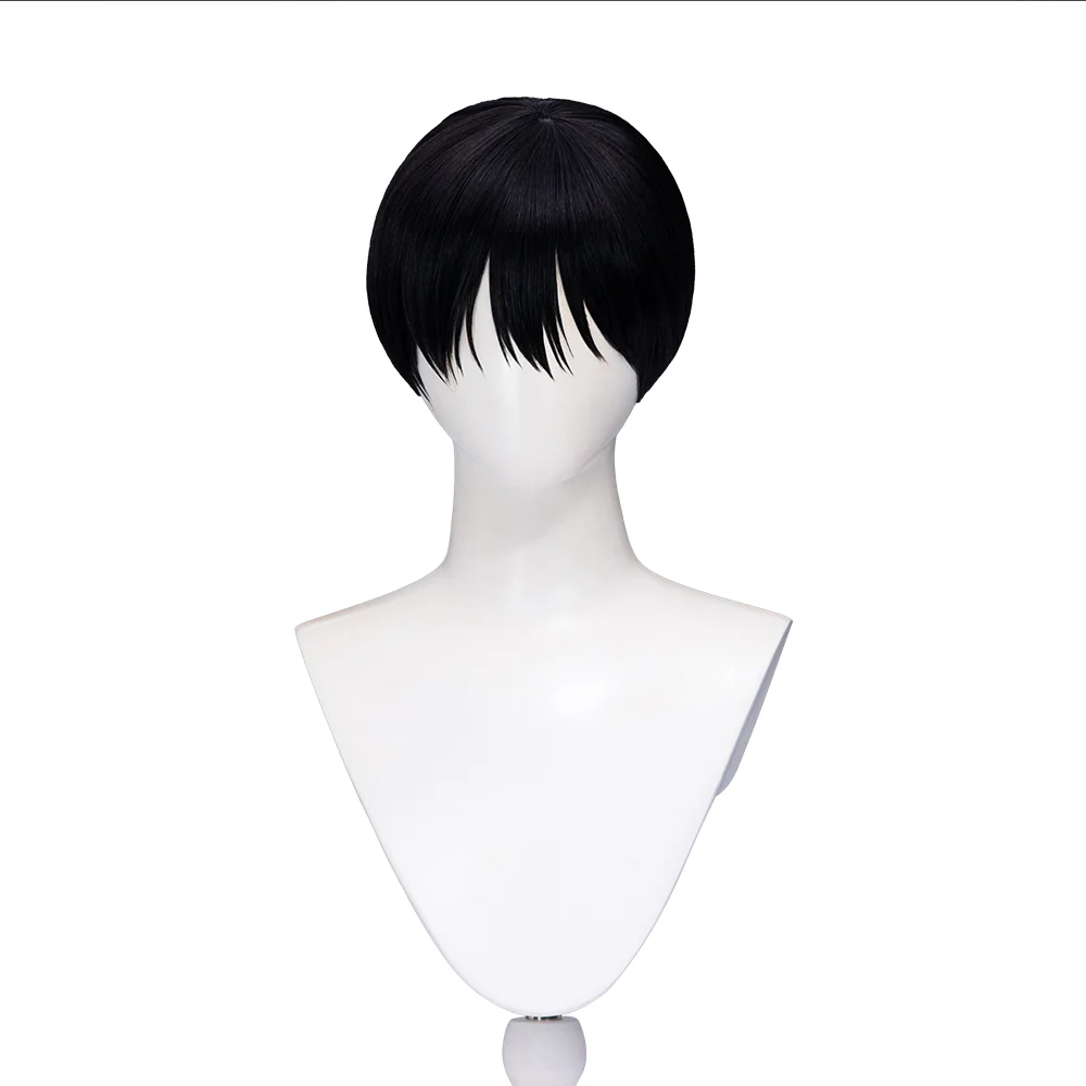 【Ready For Ship】DokiDoki Anime Manga The Summer Hikaru Died Cosplay Tsujinaka Yoshiki Wig Short Straight Black Hair - Image 4