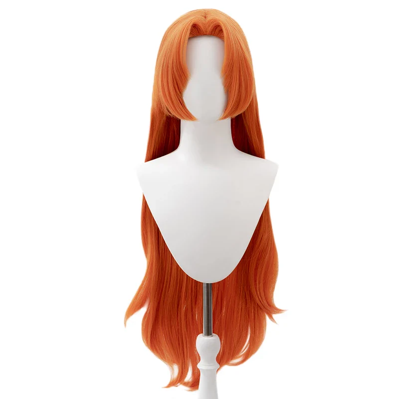 【Ready For Ship】DokiDoki Anime Mermaid Melody Pichi Pichi Pitch Cosplay Seira Amagi Cosplay Wig Orange Long Hair - Image 5