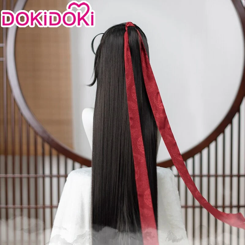 【Partially Ready For Ship】DokiDoki Anime Mo Dao Zu Shi Cosplay Yiling Patriarch Ver Wei Wu Xian Dao Mo To Shi Black Long Wig/ Hairband Men MDZS - Image 3