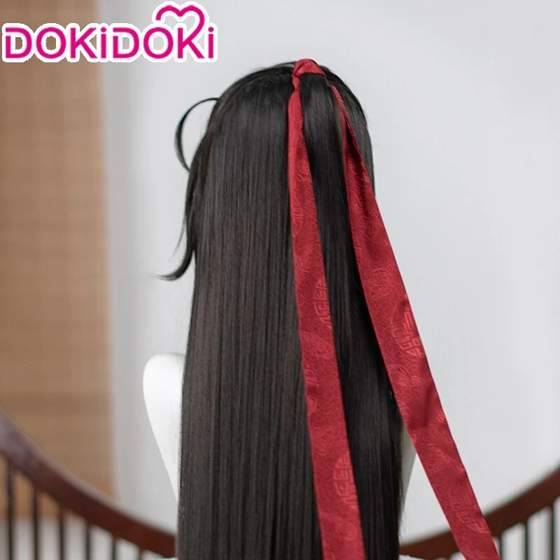 【Partially Ready For Ship】DokiDoki Anime Mo Dao Zu Shi Cosplay Yiling Patriarch Ver Wei Wu Xian Dao Mo To Shi Black Long Wig/ Hairband Men MDZS - Image 4