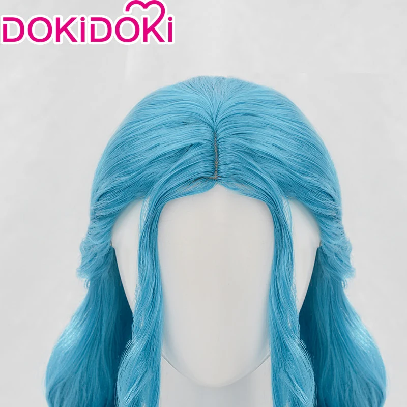 DokiDoki Anime Nefeltari Vivi Women Blue Long Curls Cosplay Wig - Image 4