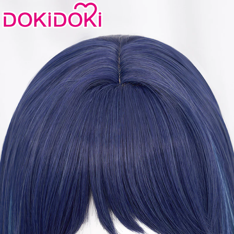 DokiDoki Anime Oshi no Ko Cosplay Kurokawa Akane Wig Long Straight Dark Blue Cyan Gradient - Image 3