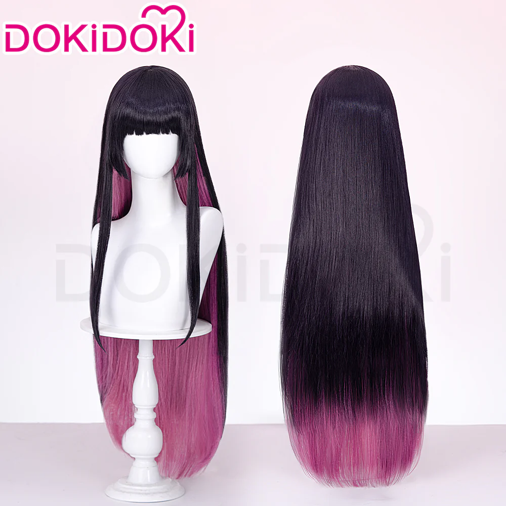 【Ready For Ship】DokiDoki Anime Rock Is a Lady's Modesty Cosplay Otoha Kurogane Wig Long Straight