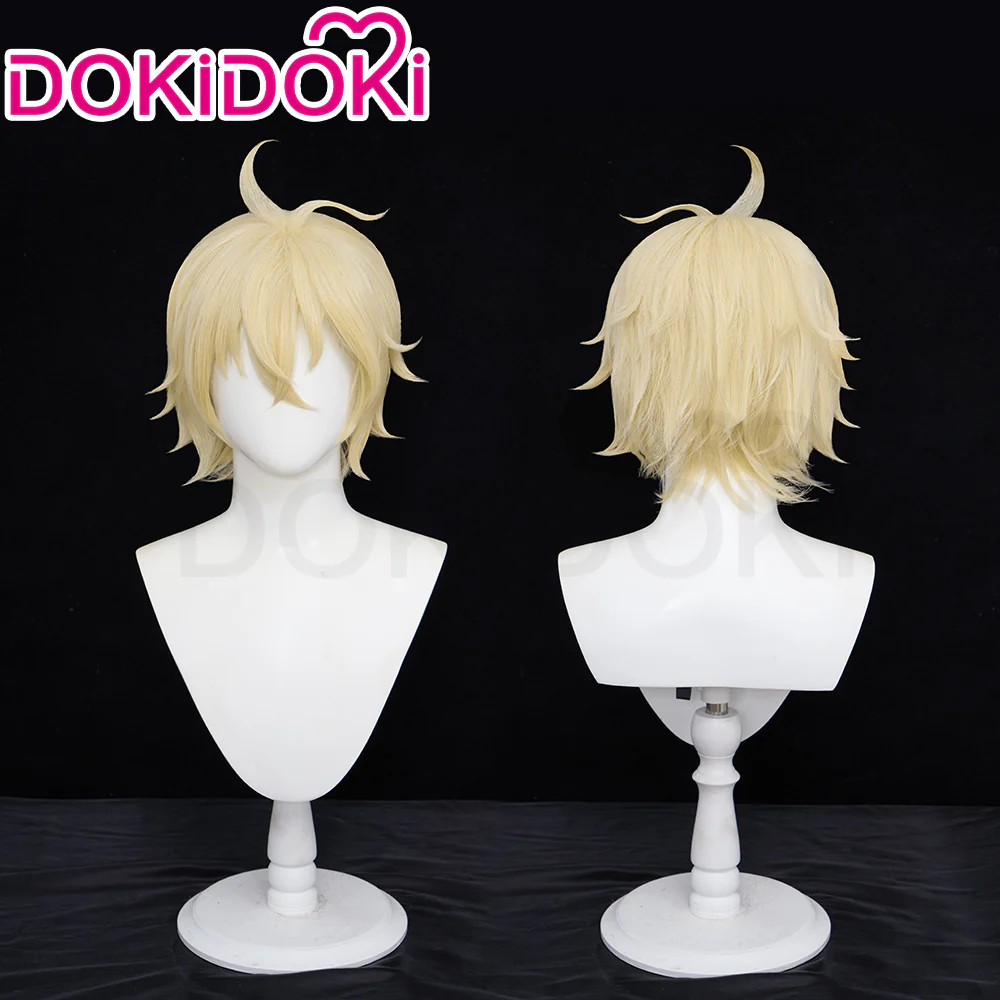 【Ready For Ship】DokiDoki Anime Seraph of the End Cosplay Mikaela Hyakuya Wig Short Gold Hair - Image 2