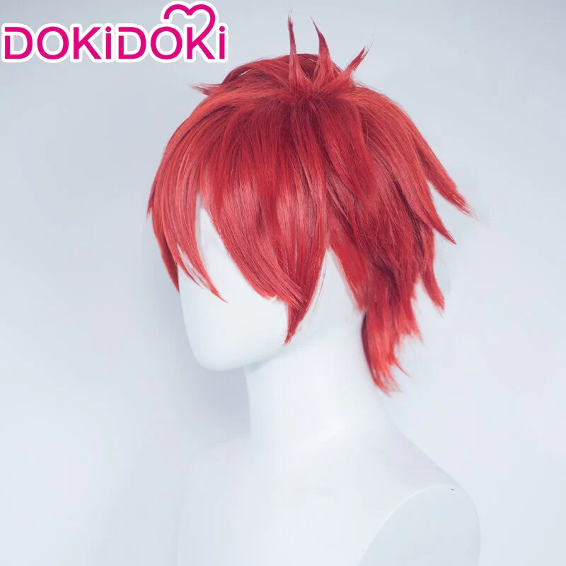 【Ready For Ship】DokiDoki Anime SK8 the Infinity Cosplay Reki Kyan Wig Short Red Wig - Image 4