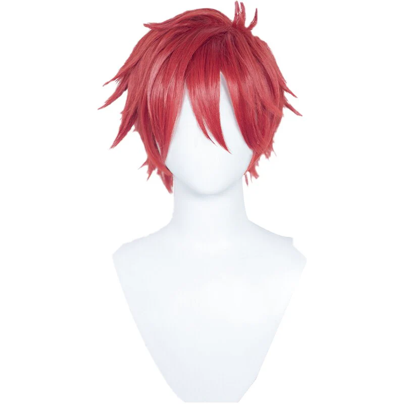 【Ready For Ship】DokiDoki Anime SK8 the Infinity Cosplay Reki Kyan Wig Short Red Wig - Image 5