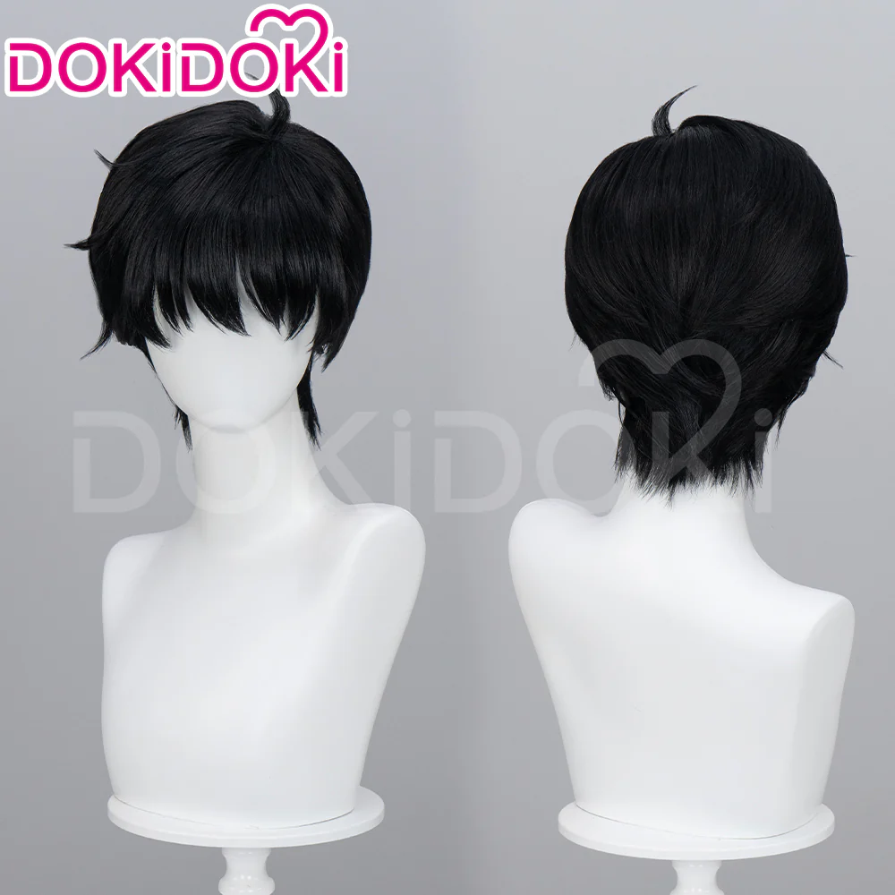 DokiDoki Anime Cosplay Wig Short Straight Black Hair