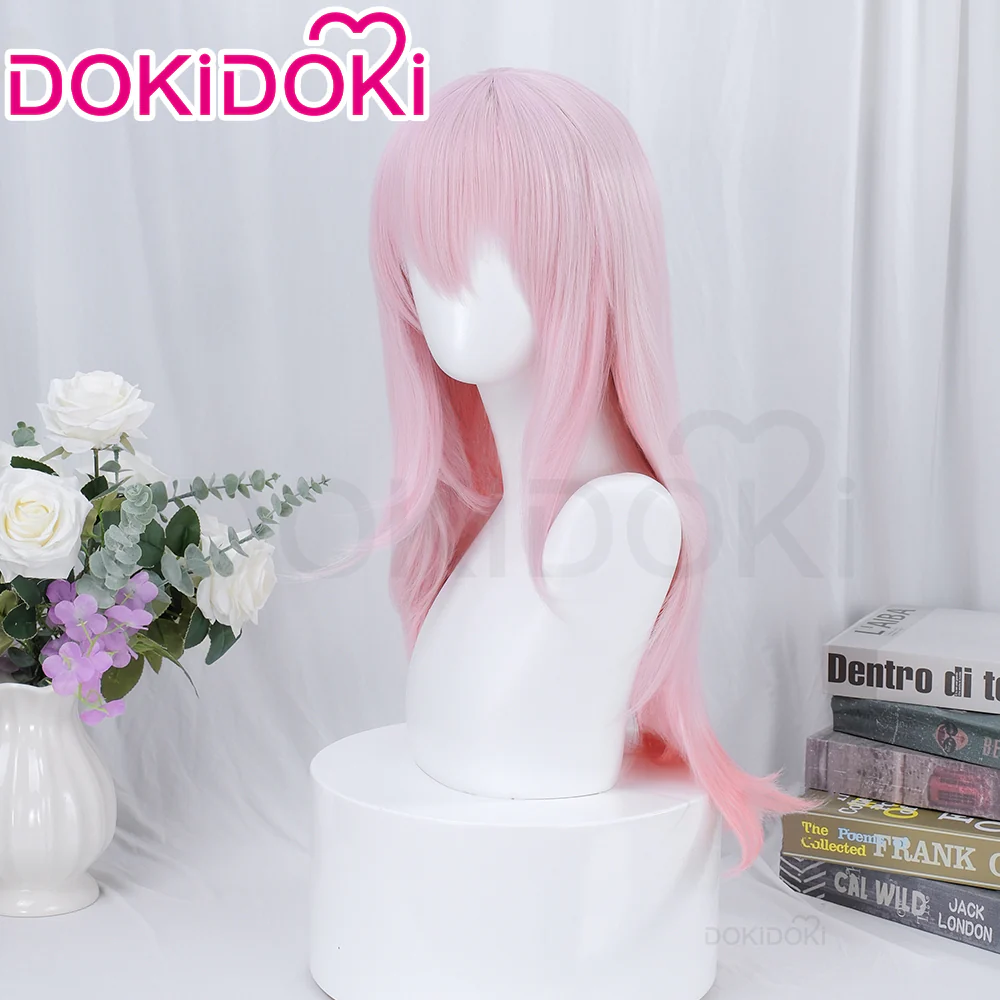 DokiDoki Anime Super Sonico Cosplay Wig Long Straight Pink Hair - Image 2