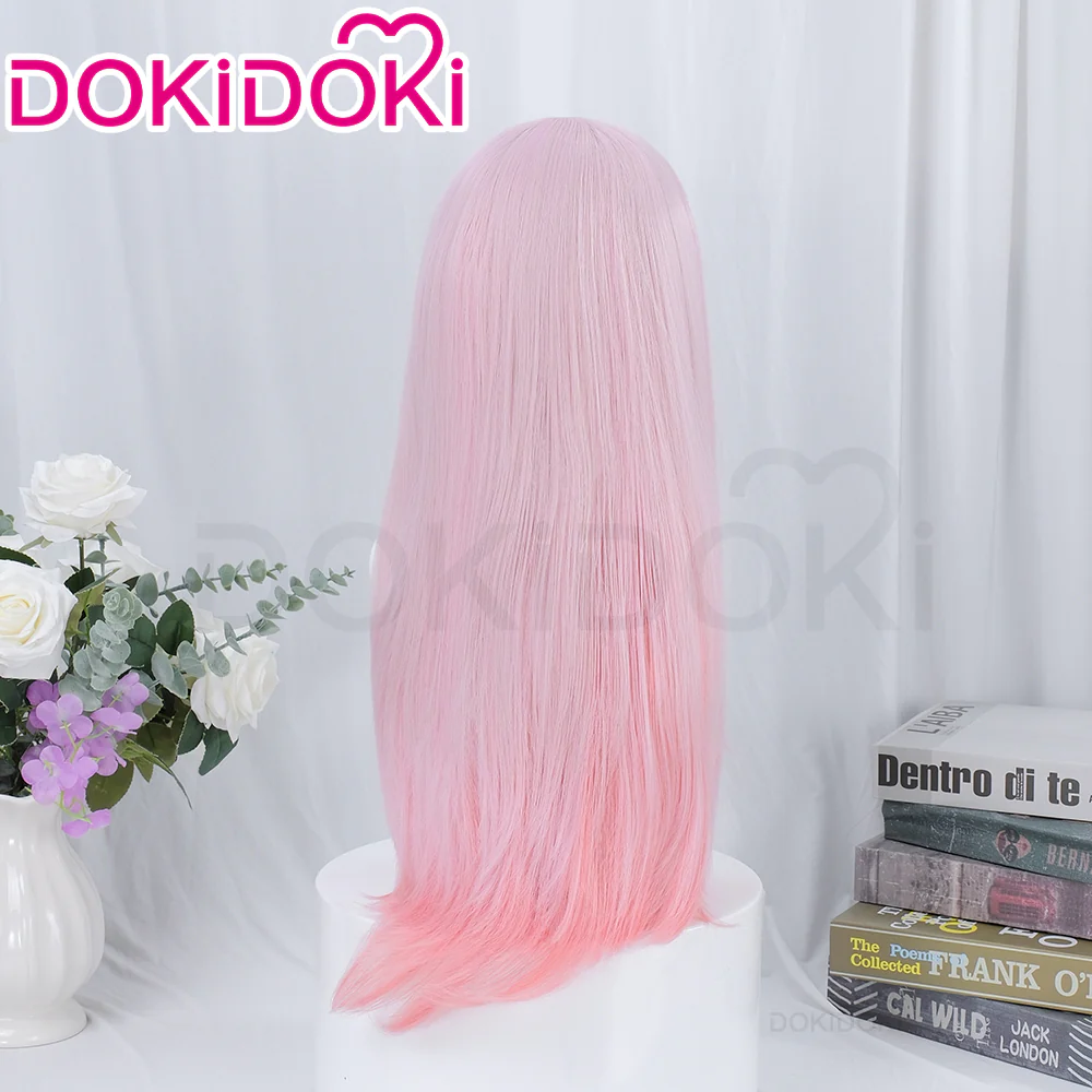 DokiDoki Anime Super Sonico Cosplay Wig Long Straight Pink Hair - Image 3