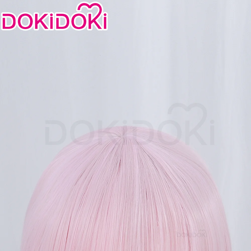 DokiDoki Anime Super Sonico Cosplay Wig Long Straight Pink Hair - Image 4