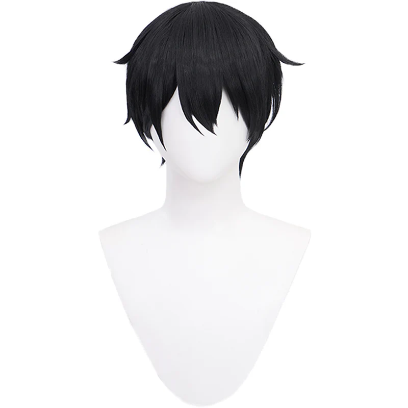 【Ready For Ship】DokiDoki Anime Sword Art Online Cosplay Kirigaya Kazuto Wig Short Straight Black Wig - Image 5