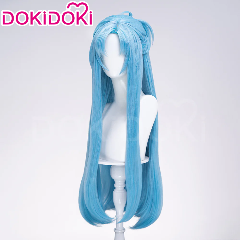 【Ready For Ship】DokiDoki Anime Sword Art Online Cosplay Yuuki Asuna Wig Long Straight Gold Brown Blue SAO - Image 7
