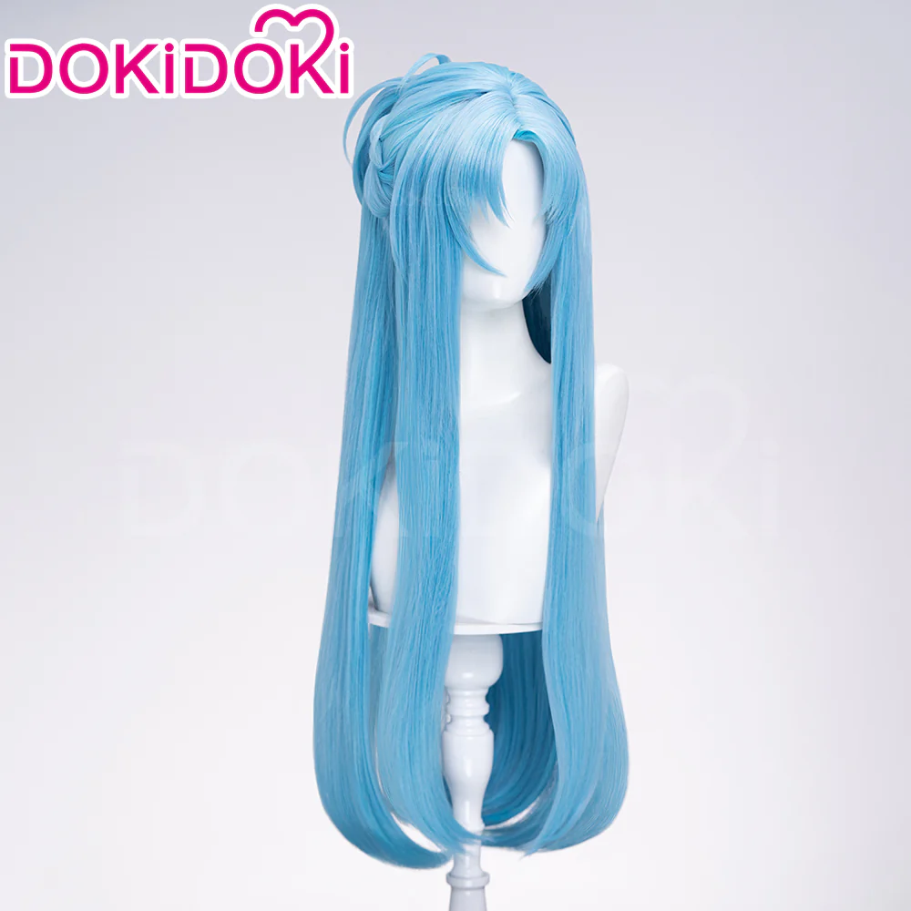 【Ready For Ship】DokiDoki Anime Sword Art Online Cosplay Yuuki Asuna Wig Long Straight Gold Brown Blue SAO - Image 8