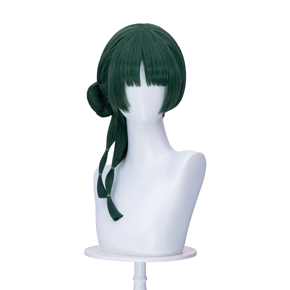 【Partially Ready For Ship】DokiDoki Anime The Apothecary Diaries Cosplay Mao Mao Wig / Bow Clip / Ear Clip Long Straight Green Hair Maomao - Image 12