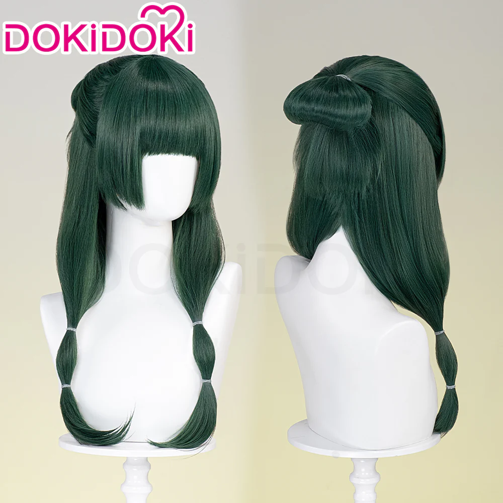 【Partially Ready For Ship】DokiDoki Anime The Apothecary Diaries Cosplay Mao Mao Wig / Bow Clip / Ear Clip Long Straight Green Hair Maomao - Image 2