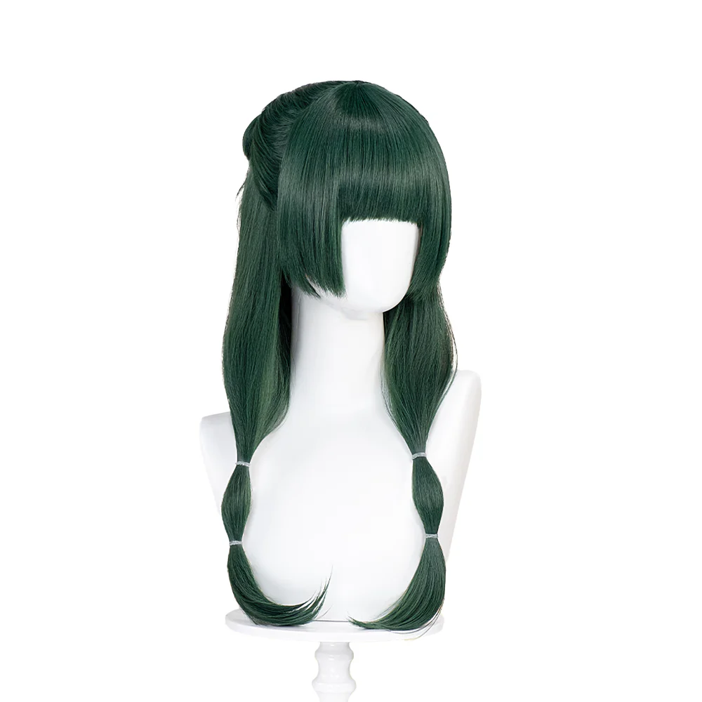 【Partially Ready For Ship】DokiDoki Anime The Apothecary Diaries Cosplay Mao Mao Wig / Bow Clip / Ear Clip Long Straight Green Hair Maomao - Image 5