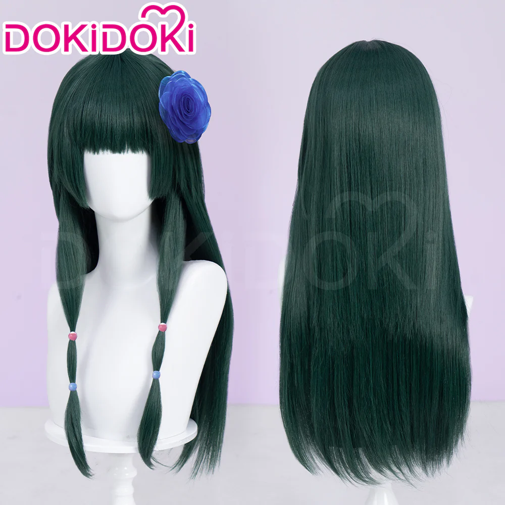 【Partially Ready For Ship】DokiDoki Anime The Apothecary Diaries Cosplay Mao Mao Wig / Bow Clip / Ear Clip Long Straight Green Hair Maomao - Image 6