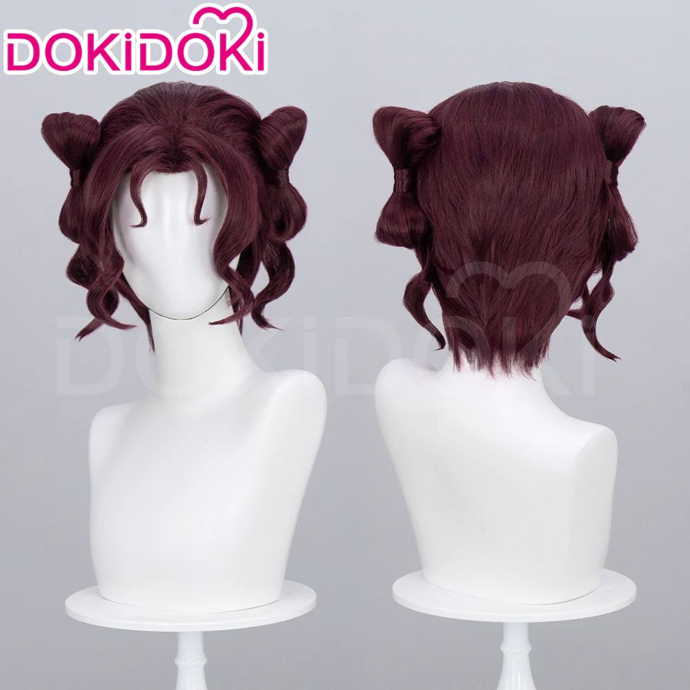【Ready For Ship】DokiDoki Anime The Apothecary Diaries Cosplay Shisui Wig Short Curly Dark Red Hair